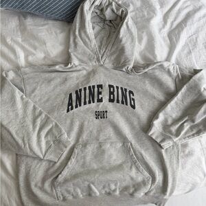 Anine Bing Light Gray Harvey Sport Hoodie - Size XL